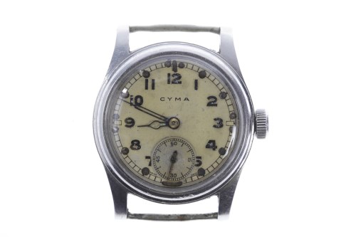 Lot 760 - GENTLEMAN'S CYMA MILITARY ISSUE STAINLESS...