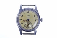 Lot 764 - GENTLEMAN'S EBEL MILITARY ISSUE STAINLESS...