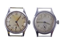 Lot 778 - TWO GENTLEMAN'S MILITARY ISSUE STAINLESS STEEL...