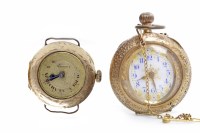 Lot 862 - LADY'S CONTINENTAL ENAMELLED FOB WATCH the...