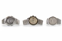 Lot 889 - THREE VARIOUS STAINLESS STEEL WRIST WATCHES...