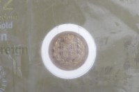 Lot 506 - GOLD HALF SOVEREIGN DATED 2002 mounted on card,...