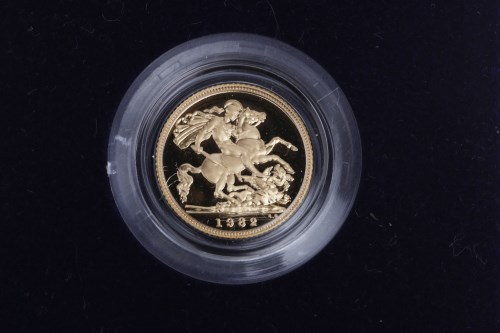 Lot 516 - GOLD PROOF HALF SOVEREIGN DATED 1982 in...