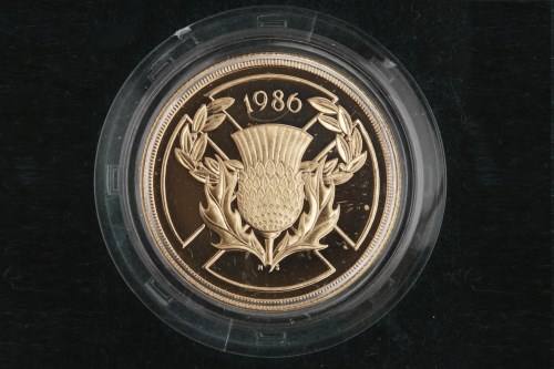 Lot 518 - GOLD PROOF TWO POUND COIN DATED 1986 in...