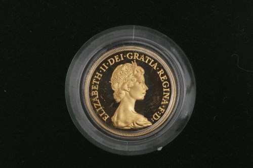 Lot 523 - GOLD PROOF SOVEREIGN DATED 1980 in capsule, in...