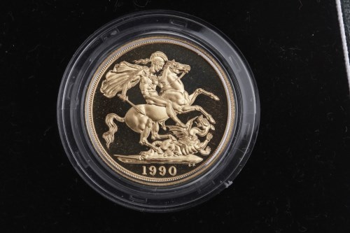 Lot 525 - GOLD PROOF DOUBLE SOVEREIGN DATED 1990 in...