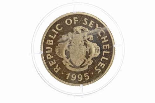 Lot 526 - GOLD REPUBLIC OF SEYCHELLES ONE HUNDRED RUPEE...