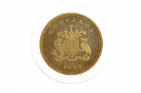Lot 533 - GOLD BARBADOS TEN DOLLAR COIN DATED 1995 in...