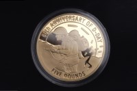 Lot 559 - 60TH ANNIVERSARY OF D-DAY GOLD PROOF FIVE...