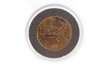 Lot 566 - GOLD COMMEMORATIVE SOVEREIGN DATED 2012 in...