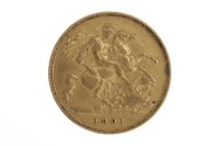 Lot 575 - GOLD HALF SOVEREIGN DATED 1901