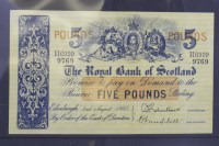 Lot 580 - THE ROYAL BANK OF SCOTLAND £5 FIVE POUND NOTE...