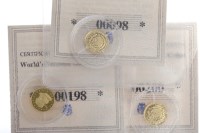 Lot 582 - FIVE GOLD PROOF COINS FROM THE WORLD'S...