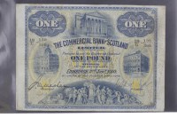 Lot 592 - THE COMMERCIAL BANK OF SCOTLAND £1 ONE POUND...