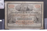 Lot 607 - THE CLYDESDALE BANK LIMITED £1 ONE POUND NOTE...