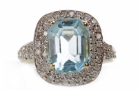 Lot 36 - PASTE AND DIAMOND CLUSTER RING set with a...