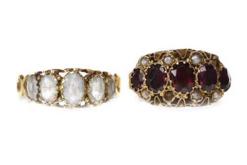 Lot 51 - TWO VICTORIAN MULTI GEM SET 'GYPSY' RINGS one...
