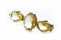 Lot 81 - LATE VICTORIAN CITRINE BROOCH set with a...