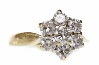 Lot 89 - EIGHTEEN CARAT GOLD DIAMOND CLUSTER RING with...