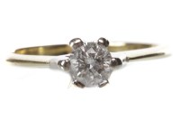 Lot 90 - DIAMOND SOLITAIRE RING with a five claw set...