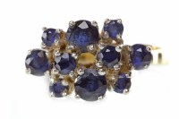 Lot 173 - EARLY 1970S SAPPHIRE DRESS RING set with round...