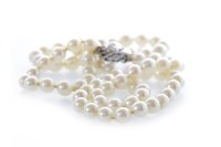 Lot 185 - MIKIMOTO PEARL NECKLACE formed by spherical...