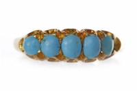 Lot 248 - VICTORIAN FIFTEEN CARAT GOLD TURQUOISE RING...