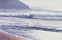 Lot 226 - * ANDREW GIDDENS, COASTAL VIEW oil on canvas,...