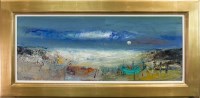Lot 231 - * NAEL HANNA, FISHING BOATS AND CREELS oil on...
