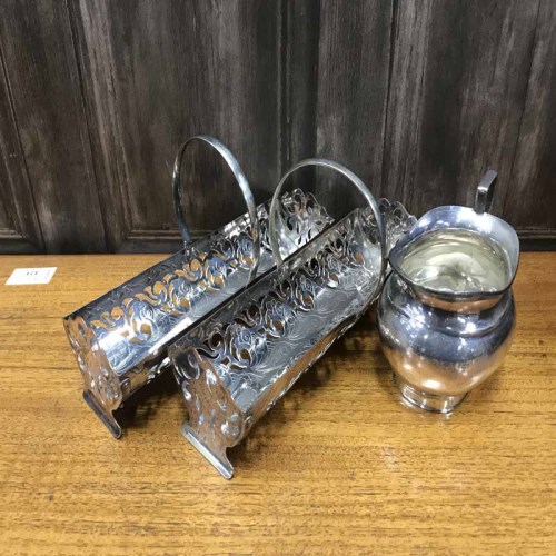 Lot 11 - LOT OF SILVER PLATED WARES INCLUDING TRAY, TEA...