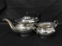 Lot 72 - SILVER PLATED TEA SERVICE AND TRAY, along with...