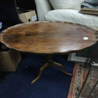 Lot 157 - MAHOGANY NEST OF THREE TABLES together with...