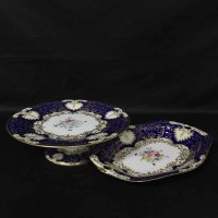 Lot 163 - CROWN STAFFORDSHIRE COMPORT AND DISH together...