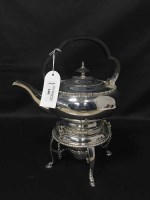 Lot 186 - FIVE PIECE SILVER PLATED TEASET including a...