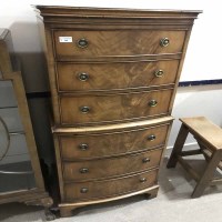 Lot 289 - MAHOGANY REPRODUCTION TALLBOY CHEST OF DRAWERS