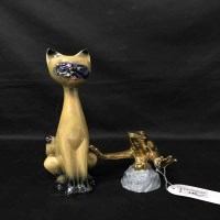 Lot 348 - ROYAL COPENHAGEN GOLD FROG along with a small...