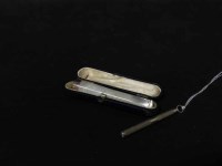 Lot 382 - MOTHER OF PEARL CIGARETTE HOLDER WITH NINE...