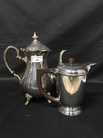 Lot 420 - FOUR PIECE PLATED TEA SERVICE together with a...