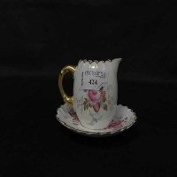 Lot 424 - FOUR PIECE AYNSLEY TEASET and a German vase