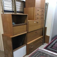 Lot 471 - TWO 1970'S STYLE OPEN WALL UNITS