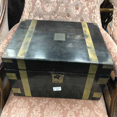Lot 473 - VICTORIAN CALAMANDER WOOD PORTABLE WRITING DESK