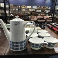 Lot 481 - ROYAL TUSCAN COFFEE SET together with a white...