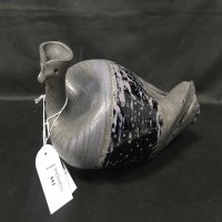 Lot 551 - CERAMIC MODEL OF A DUCK signed to base (Luka?)