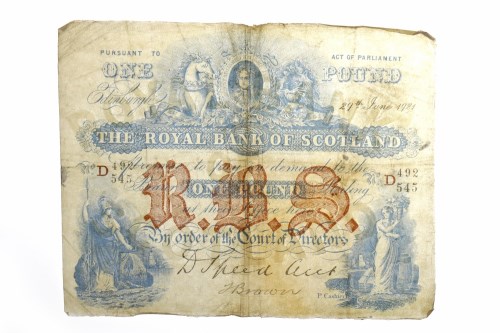 Lot 598 - THE ROYAL BANK OF SCOTLAND £1 ONE POUND NOTE...