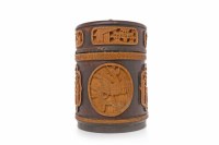 Lot 1034 - 20TH CENTURY CHINESE CARVED BAMBOO BOX with...