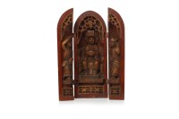 Lot 1053 - 20TH CENTURY JAPANESE LACQUERED WOOD SHRINE...