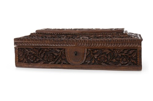 Lot 1088 - EARLY 20TH CENTURY INDIAN SANDALWOOD CARVED...