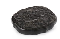 Lot 1116 - 20TH CENTURY CHINESE LACQUERED WOOD CASKET the...