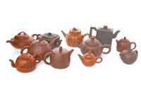 Lot 1132 - COLLECTION OF ELEVEN YIXING CERAMIC TEAPOTS of...