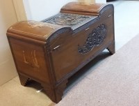 Lot 1143 - CHINESE CARVED CAMPHORWOOD BLANKET CHEST